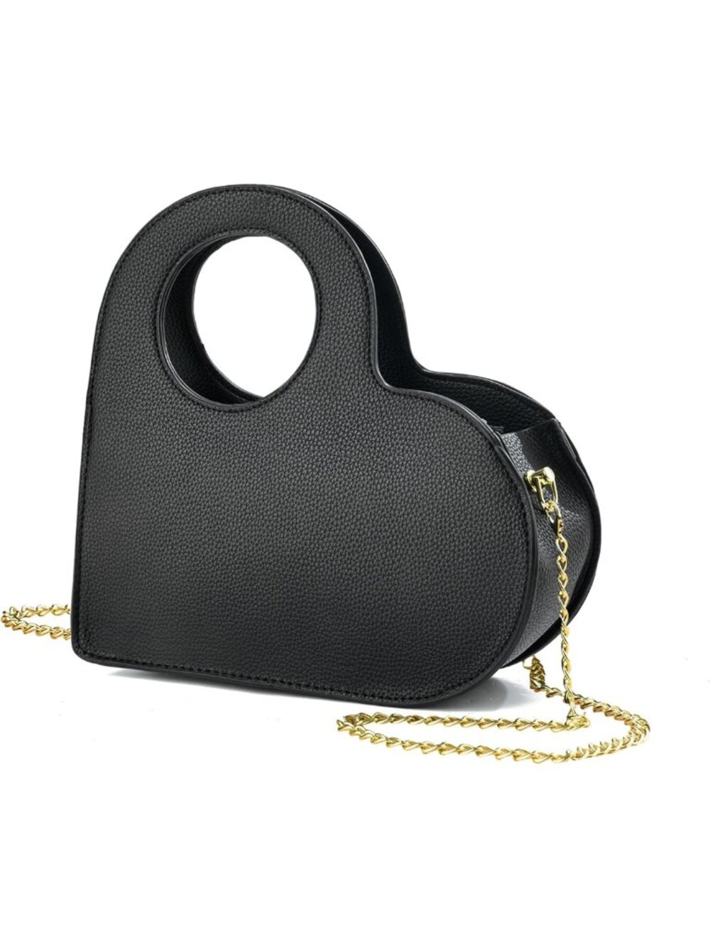 Chic Heart Clutch Purse, Small Crossbody Bag with Gold Chain - Perfect Gift for